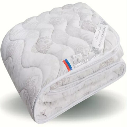 Одеяло "РУ. ЛЕБЯЖИЙ ПУХ" Лавртекс, зимнее, плотность 400 г/м2, микрофайбер, Россия.