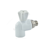 Кран шаровой PP-R белый Дн 20х1/2" НР угловой для радиатора VALFEX 10148020