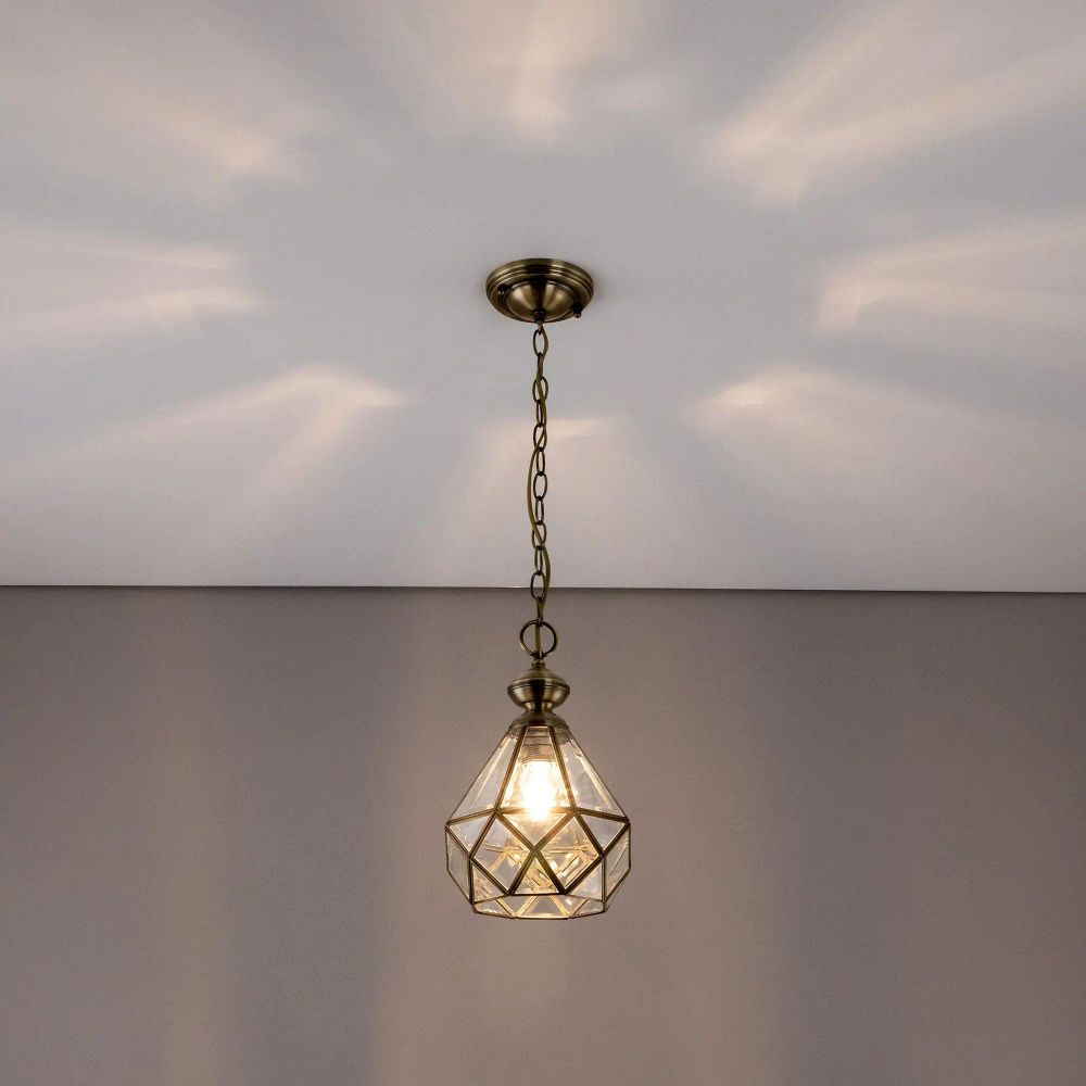 Citilux Витра-1 CL442110 Подвесной светильник витражный Бронза