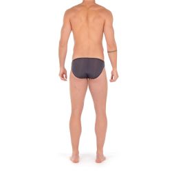 Мужские трусы слипы темно-серые HOM PLUMES Micro Briefs 404756_40Z098