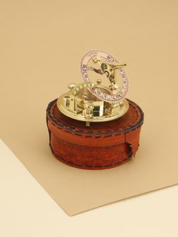Nautical Морской компас в кожаном футляре