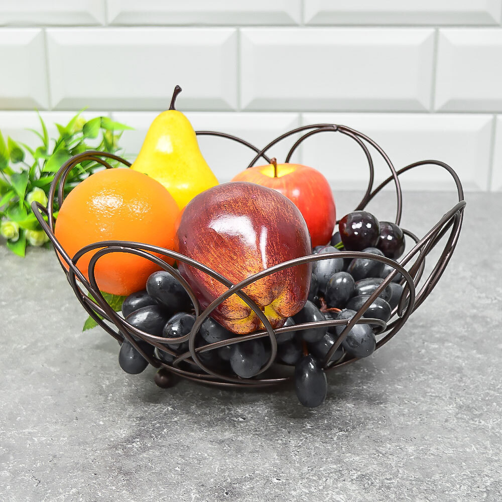 Фруктовница металлическая 26*26*13см, 7378