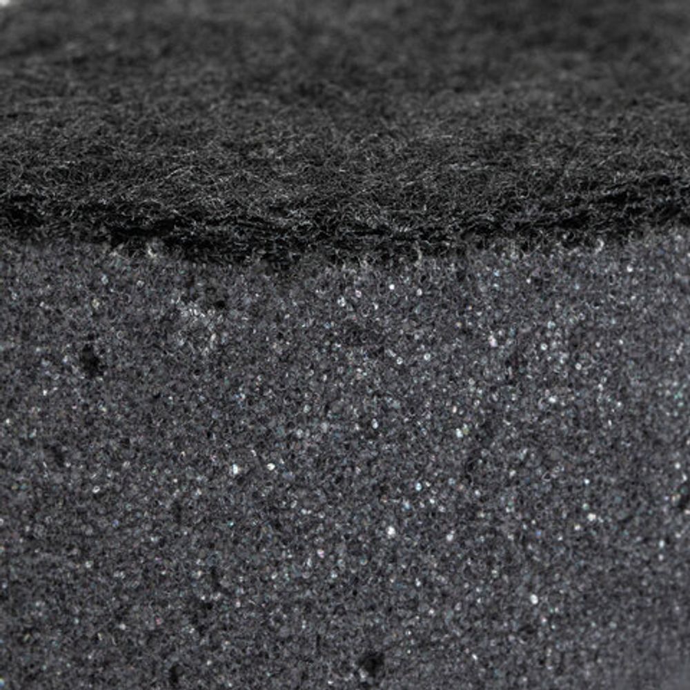 Губки для посуды OVAL BLACK 95х65х35 мм КОМПЛЕКТ 6 шт., КРУПНОПОРИСТЫЙ поролон/абразив LAIMA, 608649