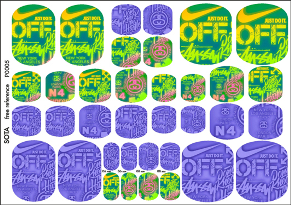 Sota Пленки для дизайна ногтей, педикюра P0005