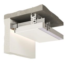 Теневой профиль универсальный анодированный черный, 2000x55x27 мм