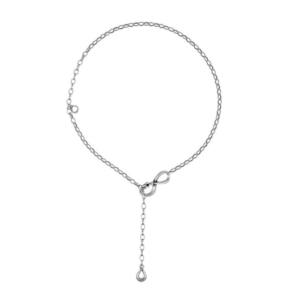 Колье Ciclon с серебряным покрытием Eternidad Grey B213812-10