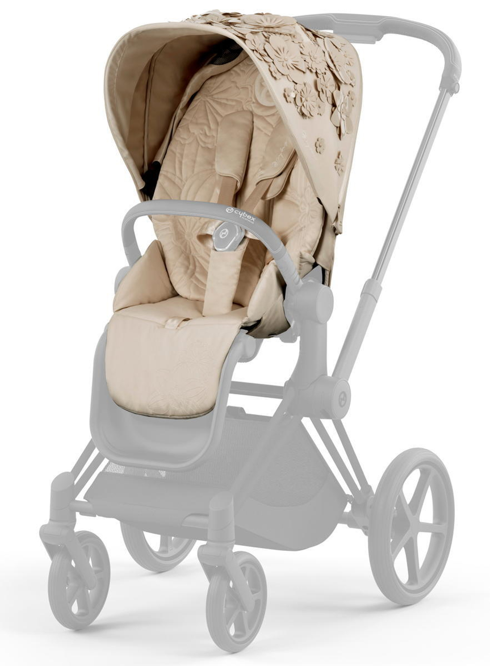 Набор чехлов прогулочного блока для коляски Cybex Priam IV Simply Flowers Beige (Nude Beige)