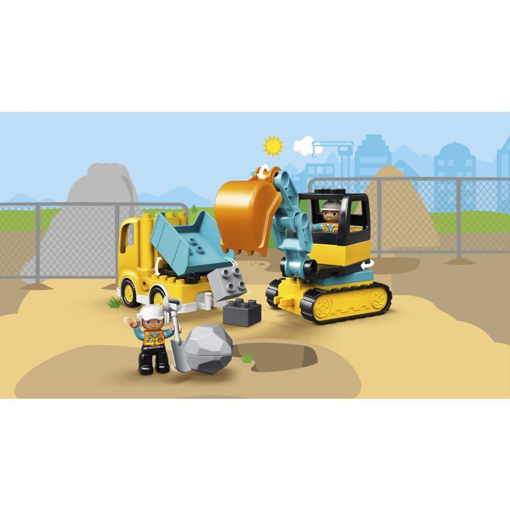 Конструктор LEGO DUPLO 10931 Грузовик и гусеничный экскаватор