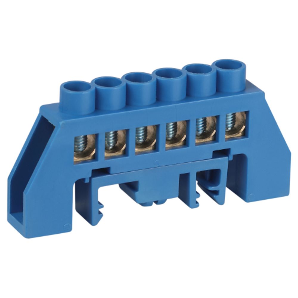 Шина ЭРА NO-224-109 N ноль в комбинированном изоляторе на DIN-рейку ШНИ-8х12-6-Д-синий