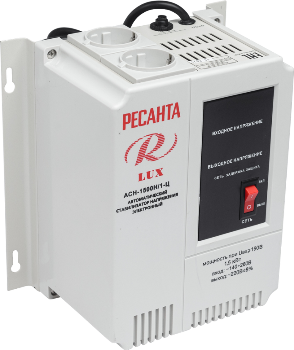 Стабилизатор напряжения серии LUX РЕСАНТА АСН-1500Н/1-Ц