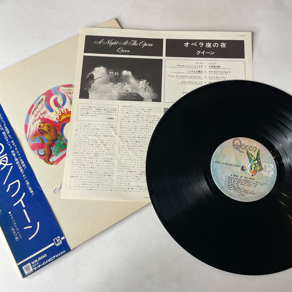 Винтажная виниловая пластинка LP Queen A Night At The Opera (Япония 1975) (Оби)