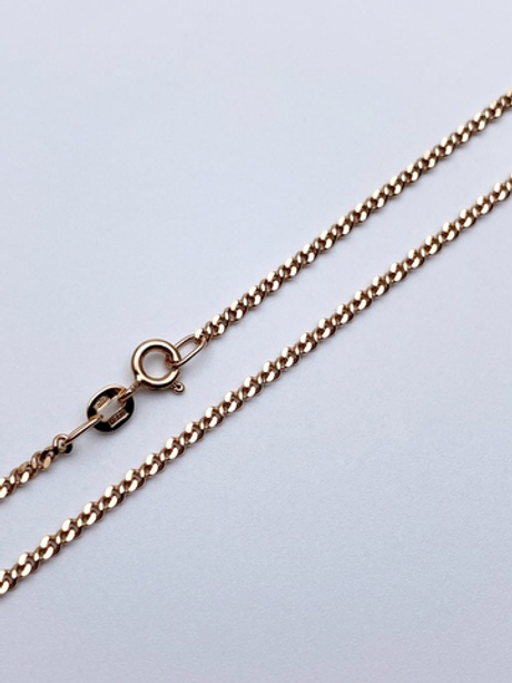 Цепь из серебра/Восьмерка панцирная граненая/Позолота