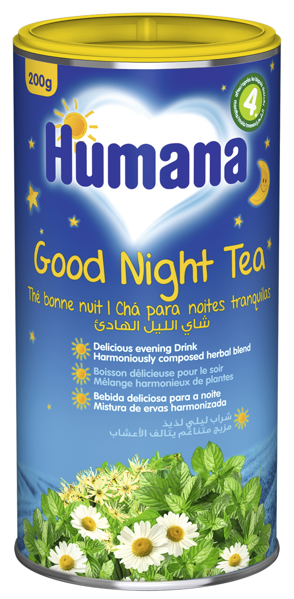 Чай Спокойной ночи Humana для питания детей с 4 месяцев 200 г