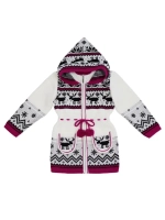 Кардиган вязаный на молнии для девочки