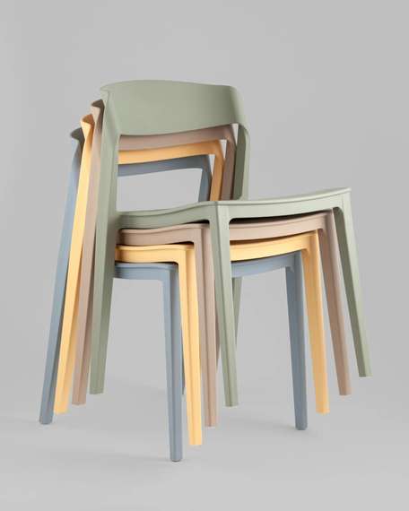 Стул Moris пластик серо-зеленый