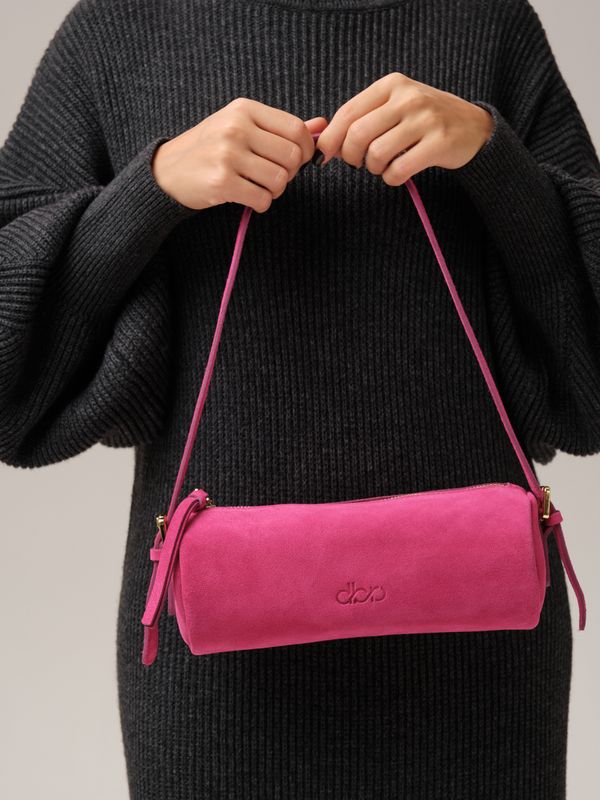 Замшевая сумка DBR 31343 розовый тюльпан