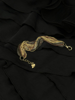 Браслет "шелк" из тонких цепей, оттенок светлое серебро, золото, графит, хаки и медно-шоколадный