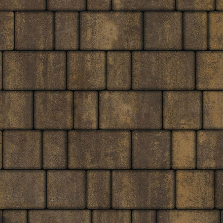 Тротуарная плитка СТАРЫЙ ГОРОД - Листопад гладкий Мокко, комплект из 3 видов плит