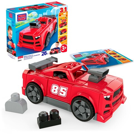 MEGA Bloks - Гоночная машина для сборки 26 блоков JKG35