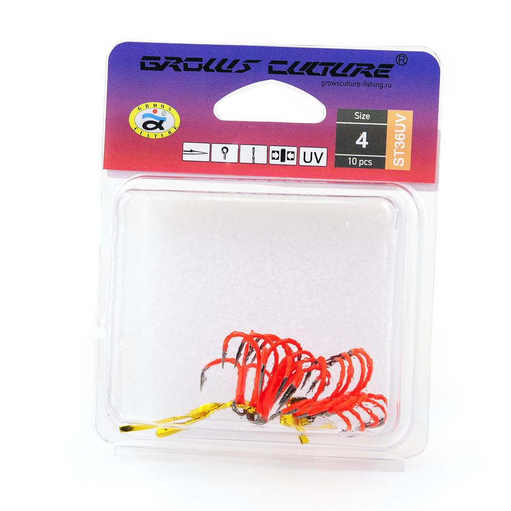 Тройник цветной Grows Culture ST36UV (10шт/уп), Красный