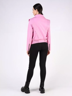 Кожаная куртка демисезонная косуха кимоно