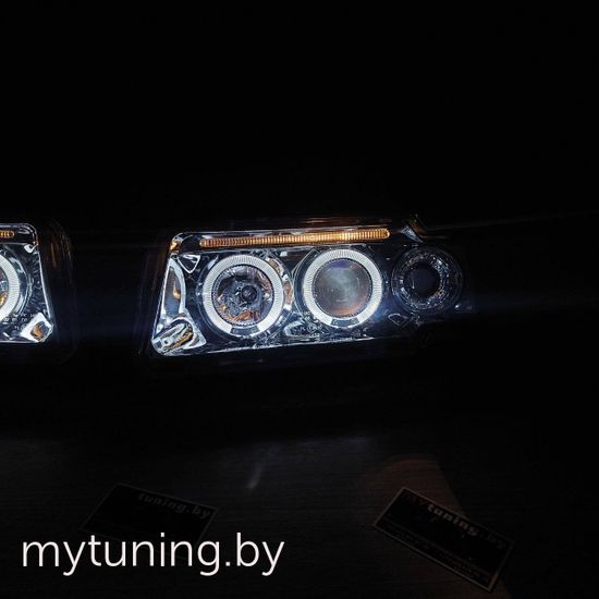 Передние фары ANGEL EYES CHROME для Audi 80 B4