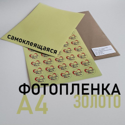 Фотопленка самоклеящаяся А4 МАТОВАЯ (белая) 10 листов