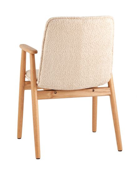 Стул обеденный Kembridge натуральное дерево бежевый букле