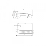 Дверные ручки (раздельные) "PUNTO" R.TL54.LOGICA 105mm (разные цвета)