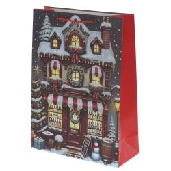 GAEM Пакет подарочный (бумага 210г/м2, блок 12шт), L30 W12 H41 см, 4в.