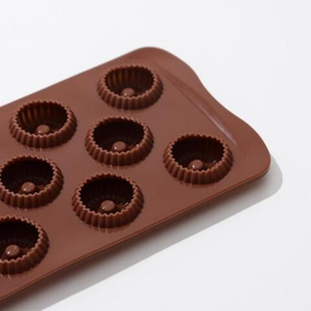 Форма силиконовая для конфет «Колечко.Риб», 21×10,5×1,8 см, 11 ячеек