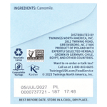 Twinings, травяной чай, чистая ромашка, без кофеина, 25 чайных пакетиков, 37 г (1,32 унции)