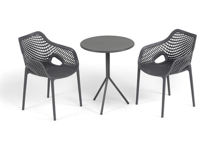 "Беллини" обеденная группа на 2 персоны, цвет темно-серый