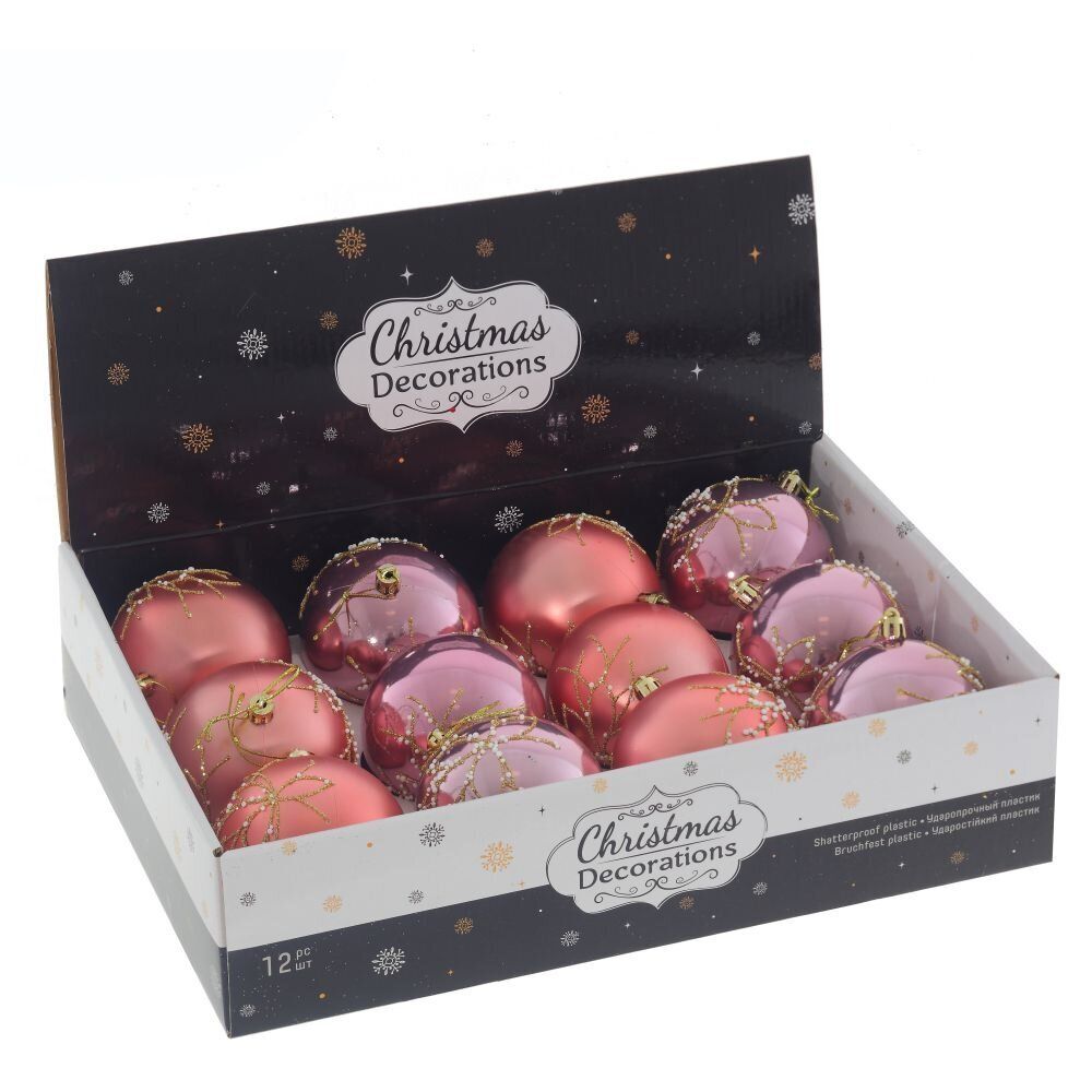 GAEM Набор из 12шт Украшение новогоднее "Шар", D 8 см, L36 W26 H9 см