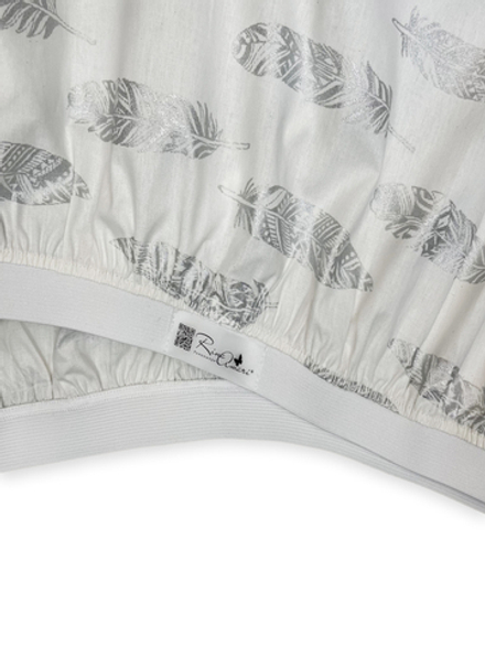 Простыня на резинке Перышки хлопок-ранфорс RinaAmari Размер 120*60