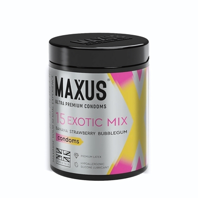 Цветные ароматизированные презервативы MAXUS Exotic Mix - 15 шт.