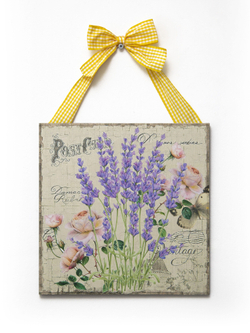 Панно на стену для интерьера набор 4 шт "Лаванда"