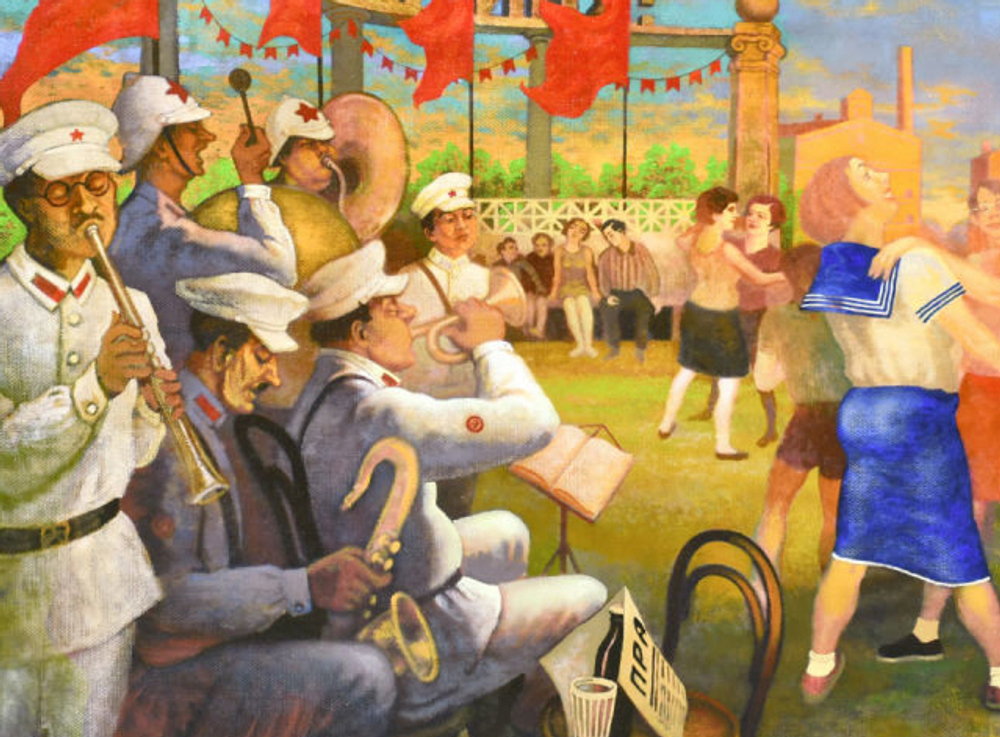 Вадим де Скопин (Русаков-Сысоев Вадим Александрович). Танцы. Холст, масло.  2000-е гг.