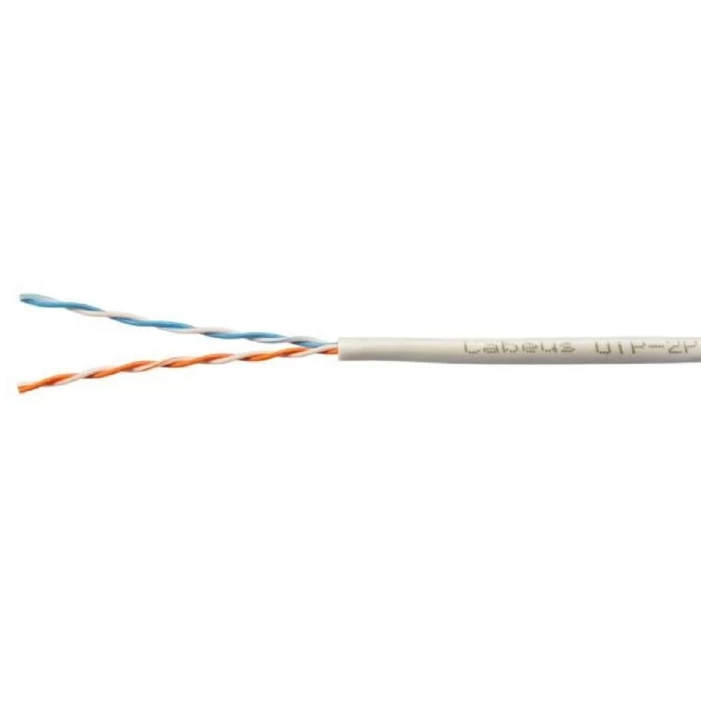 Cabeus UTP-2P-Cat.5e-SOLID-LSZH-GY Кабель витая пара UTP (U/UTP), категория 5e, 2 пары (24 AWG), одножильный, серый LSZH, нг(А)-HF, (305 м)