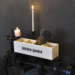 Органайзер для кухни и сада Флоутард, из массива сосны в голландском стиле, белый