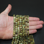 Гранат зеленый бусины 6мм 8мм