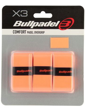 Намотки теннисные Bullpadel Comfort Padel Overgrip GB 1200 3P - naranja fluor