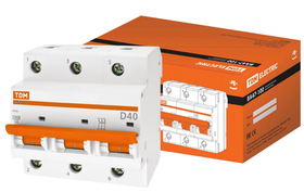 Авт. выкл. ВА47-100 3Р 40А 10кА х-ка D TDM SQ0207-0029