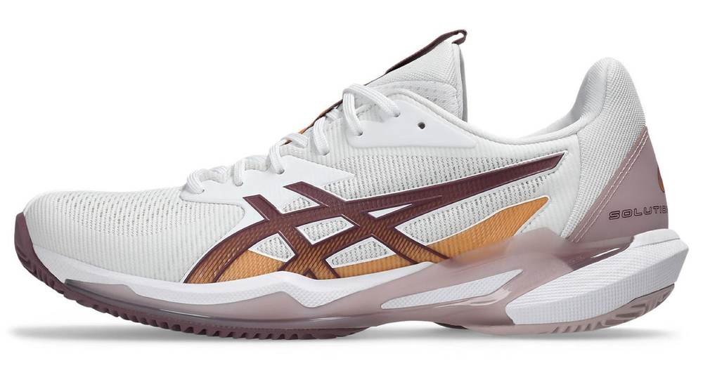 Женские теннисные кроссовки Asics Solution Speed FF 3 Clay - white/dusty mauve