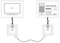 Розетка HDMI без рамки Werkel черный матовый W1186008