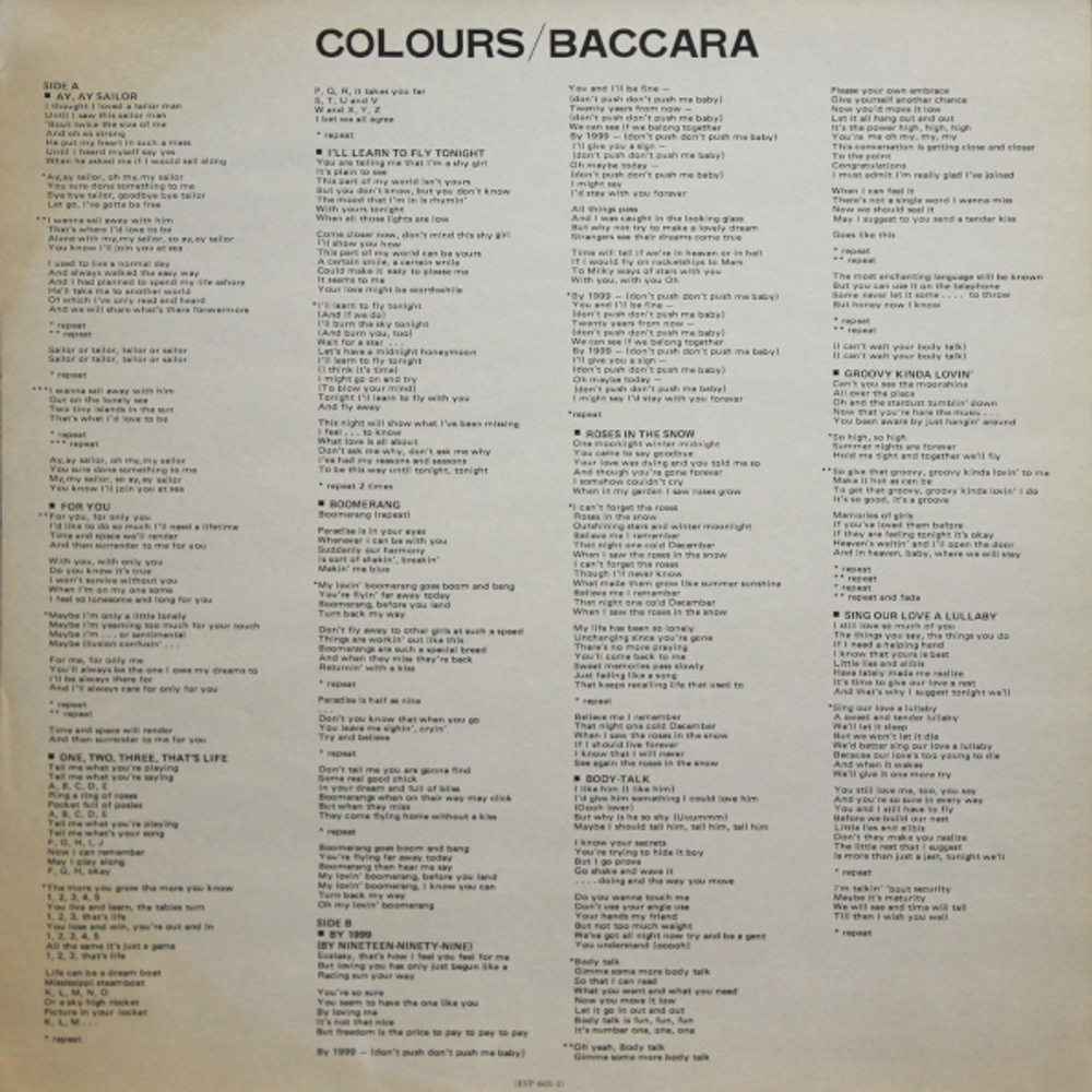 Baccara / Colours (LP)