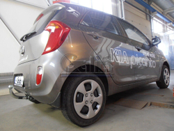 Фаркоп оцинкованный Galia K036A для Kia Picanto 2011-(паспорт и сертификат в комплекте)(без электрики)