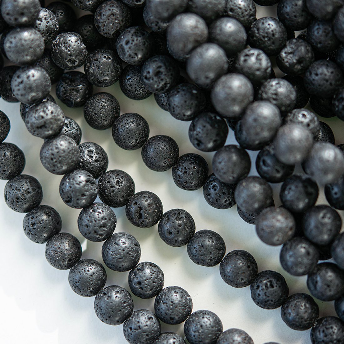 Лава вулканическая натуральная, 10,5мм, шар