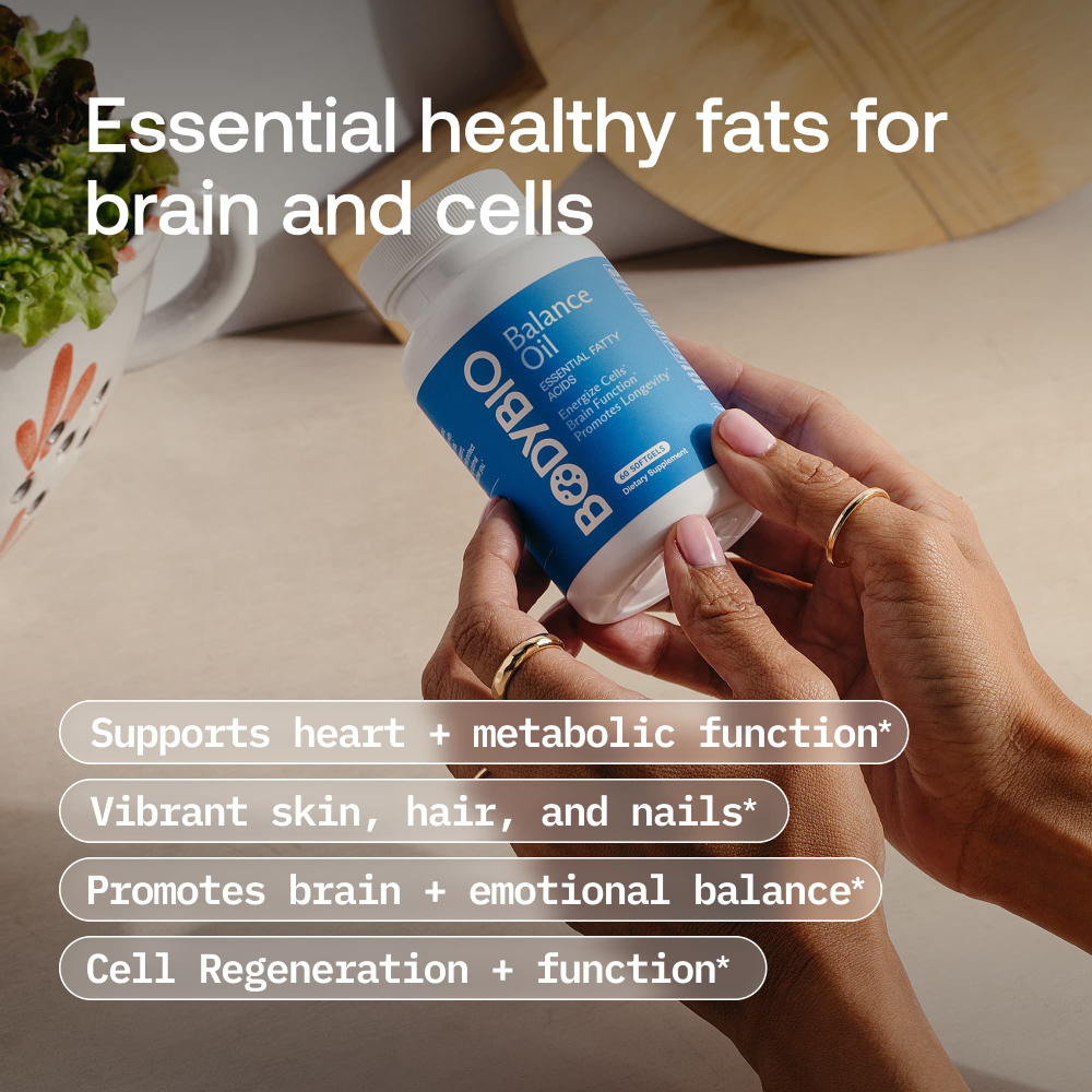 BodyBio, Balance Oil, незаменимые жирные кислоты, 60 капсул