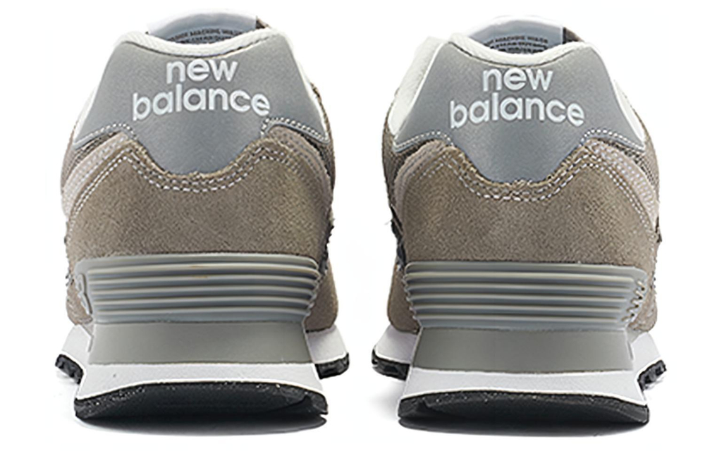 New Balance NB 574 retro letter lace-up comfortable fabric two-layer suede non-slip wear-resistant breathable lightweight low-top casual running shoes for men and women the same gray